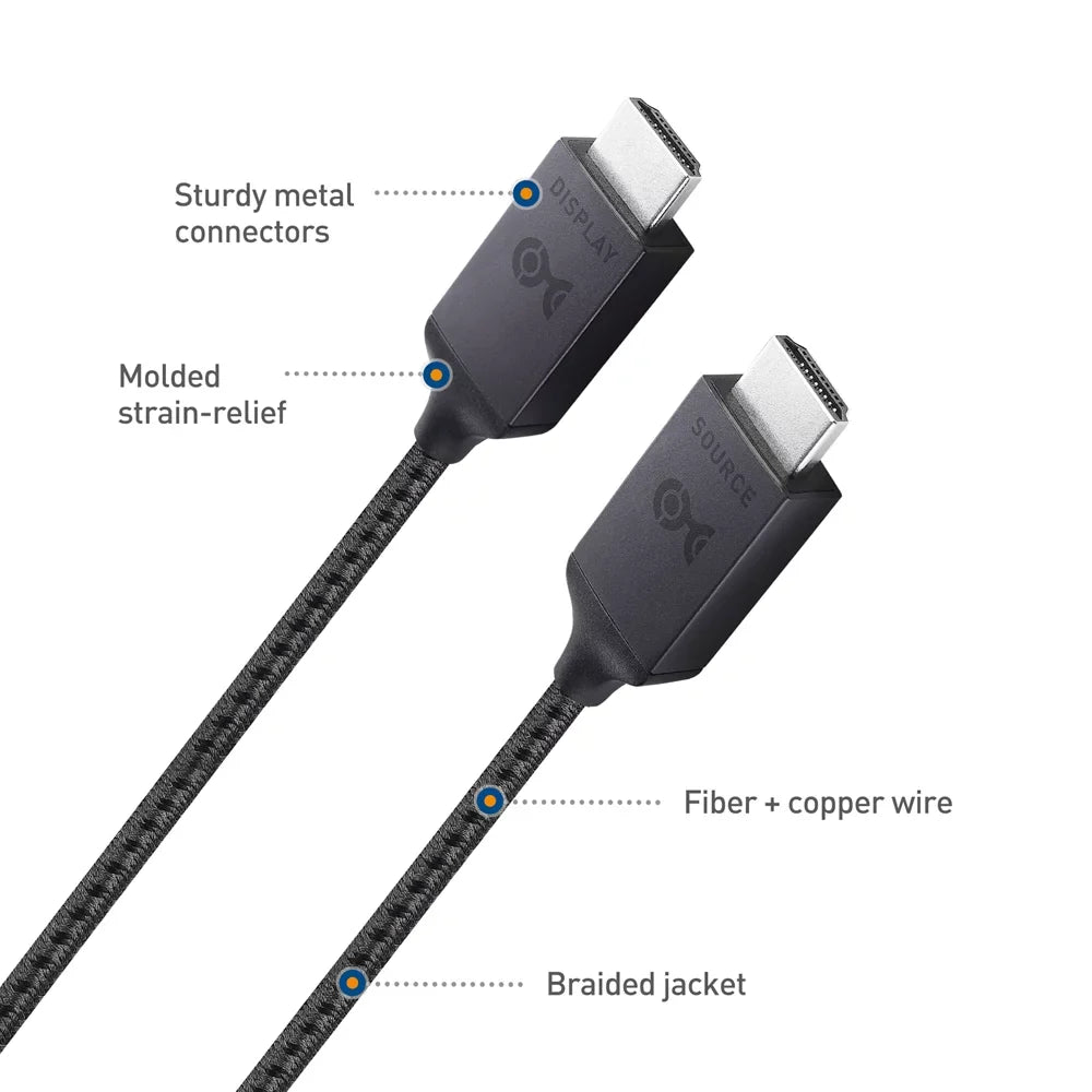 Cable Matters Certified Active Ultra High Speed HDMI Cable (Fiber Active Optical 8K HDMI Cable) – 10m / 32.8 Feet – Supporting 8K@60Hz 4K@120Hz HDR - Designed for XBOX; Compatible with PS5; Apple TV