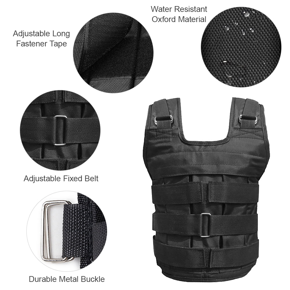 Walmeck Adjustable Weighted Vest for Strength Training ; Max 50kg Load Capacity