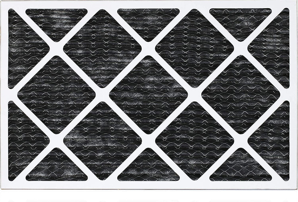 Filterbuy 10x24x1 MERV 8 Odor Eliminator Pleated HVAC AC Furnace Air Filters with Activated Carbon (2-Pack)