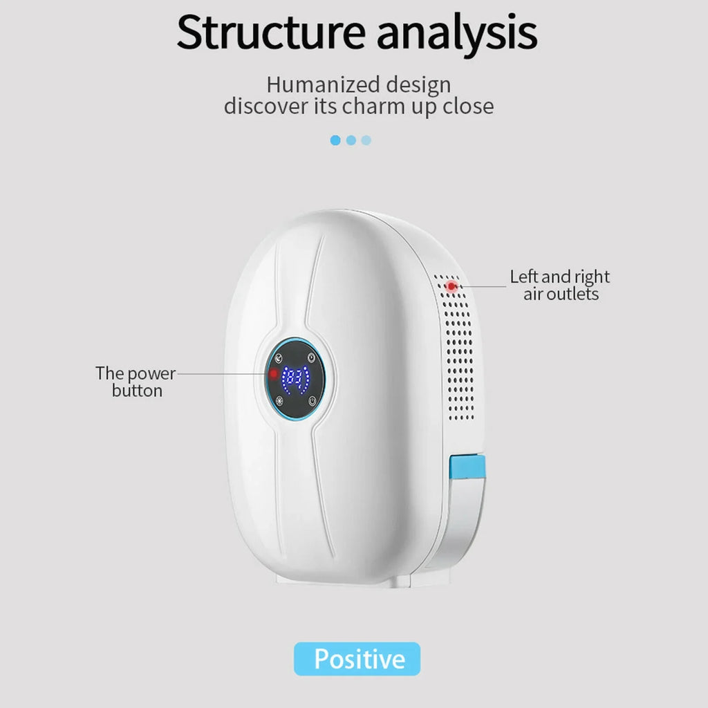 500ml Mini Dehumidifier Digital Home Bedroom Air Dryer Device Remote 22W