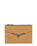 Botkier Valentina Medium Leather Wristlet Clutch; Brown