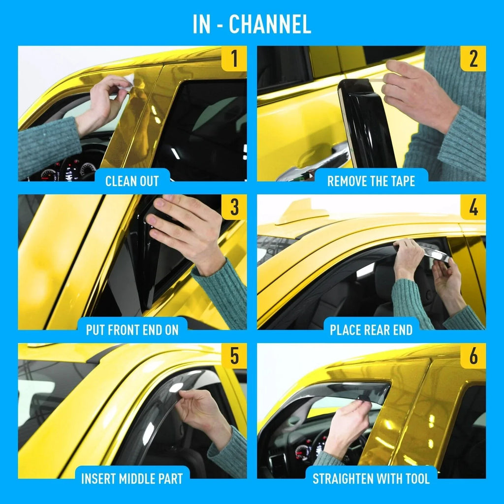 AEROGUYS in-Channel Window Deflectors Extra Durable Window Visors Rain Guards Fit for Honda CR-V 2017-2022; Sun Visors; Wind Deflectors; Vent Visors; Car Accessories - 4pcs. AG0064