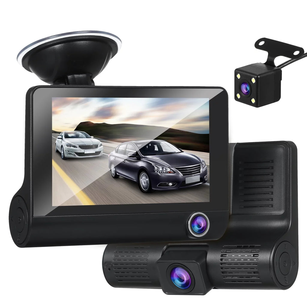 Moobody Dash Cam - 1080P Full HD Front and Rear Dual Dash Camera; 4 millimeter IPS Screen; G-sensor; Loop Recording - Keep an Eye on Your Surroundings While On the Go