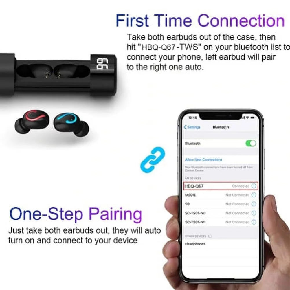 Earbuds Wireless TWS Headphones Earphones True Wireless Stereo Headset R2R for Samsung Galaxy TabPRO 8.4 Tab 3 8.0 7.0 4 10.1 SM-T530 2 10.1; S5 Active; S10 5G On5 Note 9 8 5 NotePRO 12.2 4 3