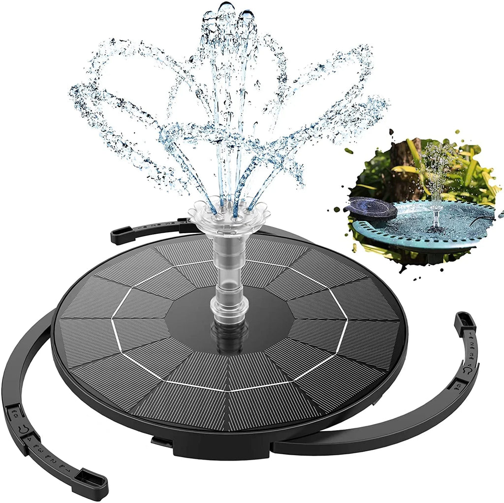 3.5W Solar Fountain Pump for Feature Outdoor DIY Solar Bird Bath Fountain with Multiple Nozzles; Solar Powered Fountain for Garden; Ponds; Fish Tank and Aquarium