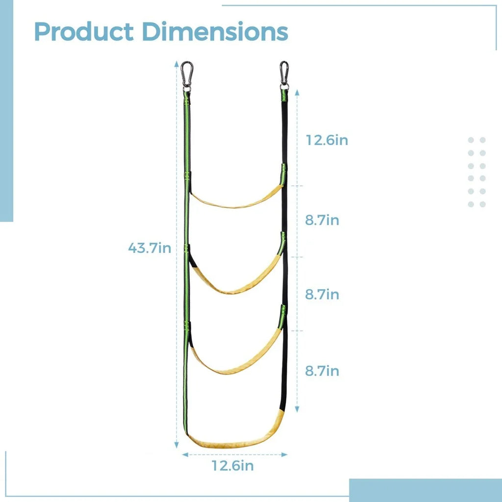 4-Step Boat Rope Ladder; Portable Rope Boarding Ladder; Foldable Outdoor Climbing Ladder; Heavy Duty Swim Ladder for Inflatable Boat; Sailboat; Kayak; Canoeing; Motorboat