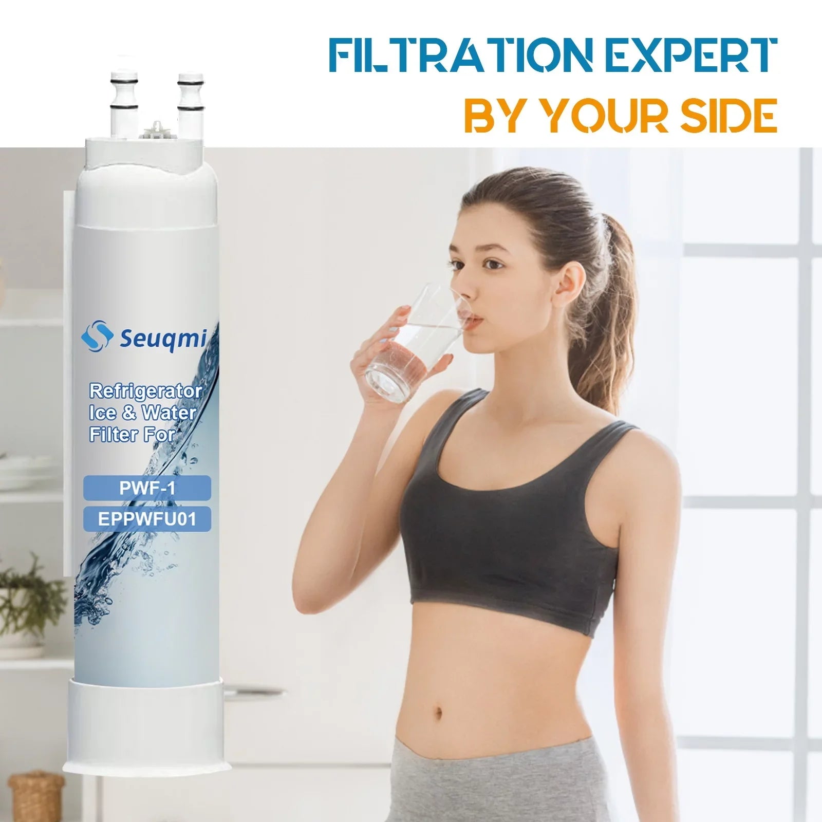2Pack Seuqmi brand and ice filters are compatible with Frigidaire®PurePour PWF-1 FPPWFU01