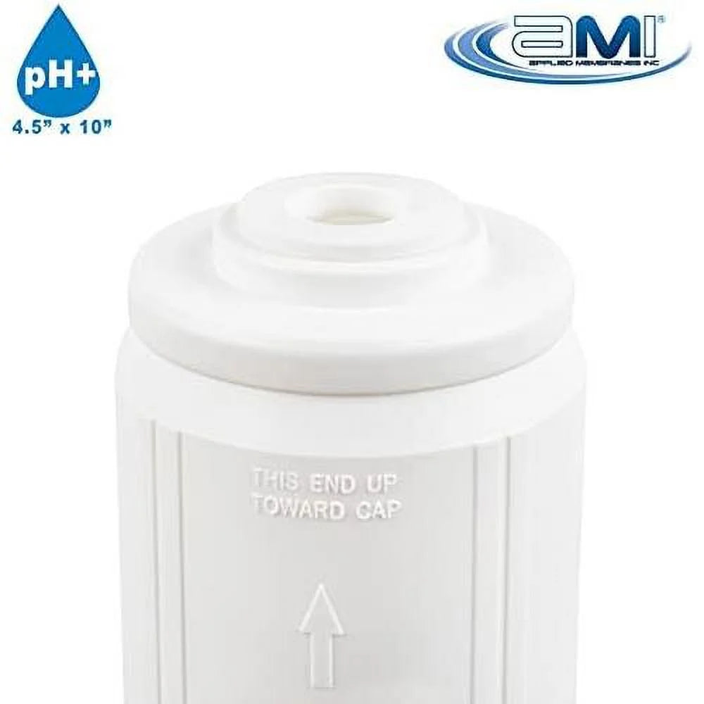 INC Ph Neutralization Filter Cartridge | Calcite Filter To Raise Alkalinity Of Low Ph | Standard 4.5" X 10" Size Fits 10 millimeter Filter Housing | H-F4210CALCITE (4.5X10))