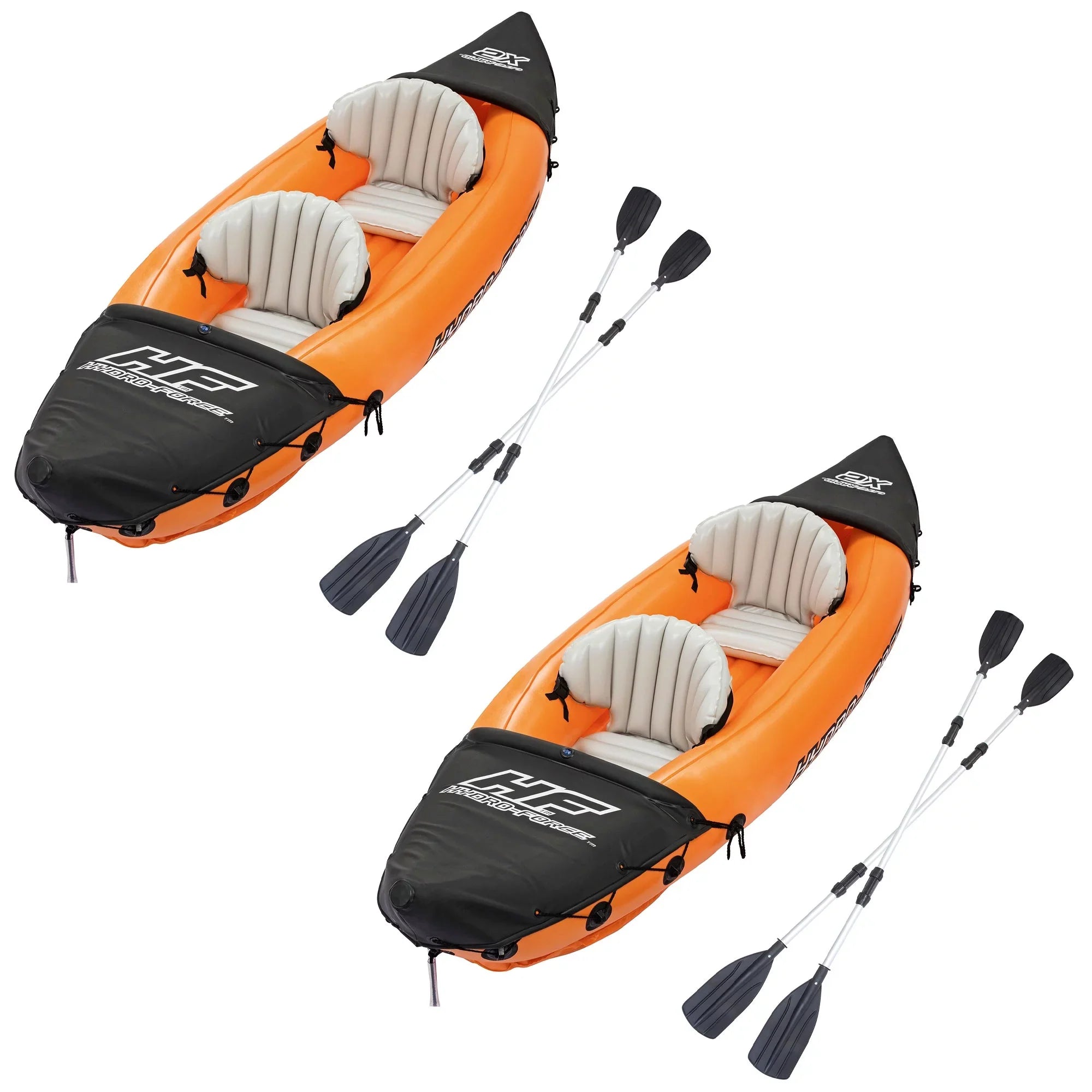 Bestway 126 x 35 cm Lite-Rapid X2 Inflatable Kayak Float w/Oars (2 Pack)