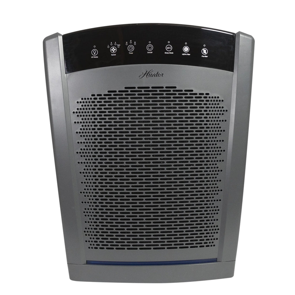 Hunter HP850UV Large Multi-Room Air Purifier with UVC Germicidal Light; Graphite