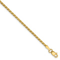 Real 14kt Yellow Gold 1.9mm Diamond Cut Parisian Wheat Chain Chain Bracelet; for Adults and Teens; for Women and Men