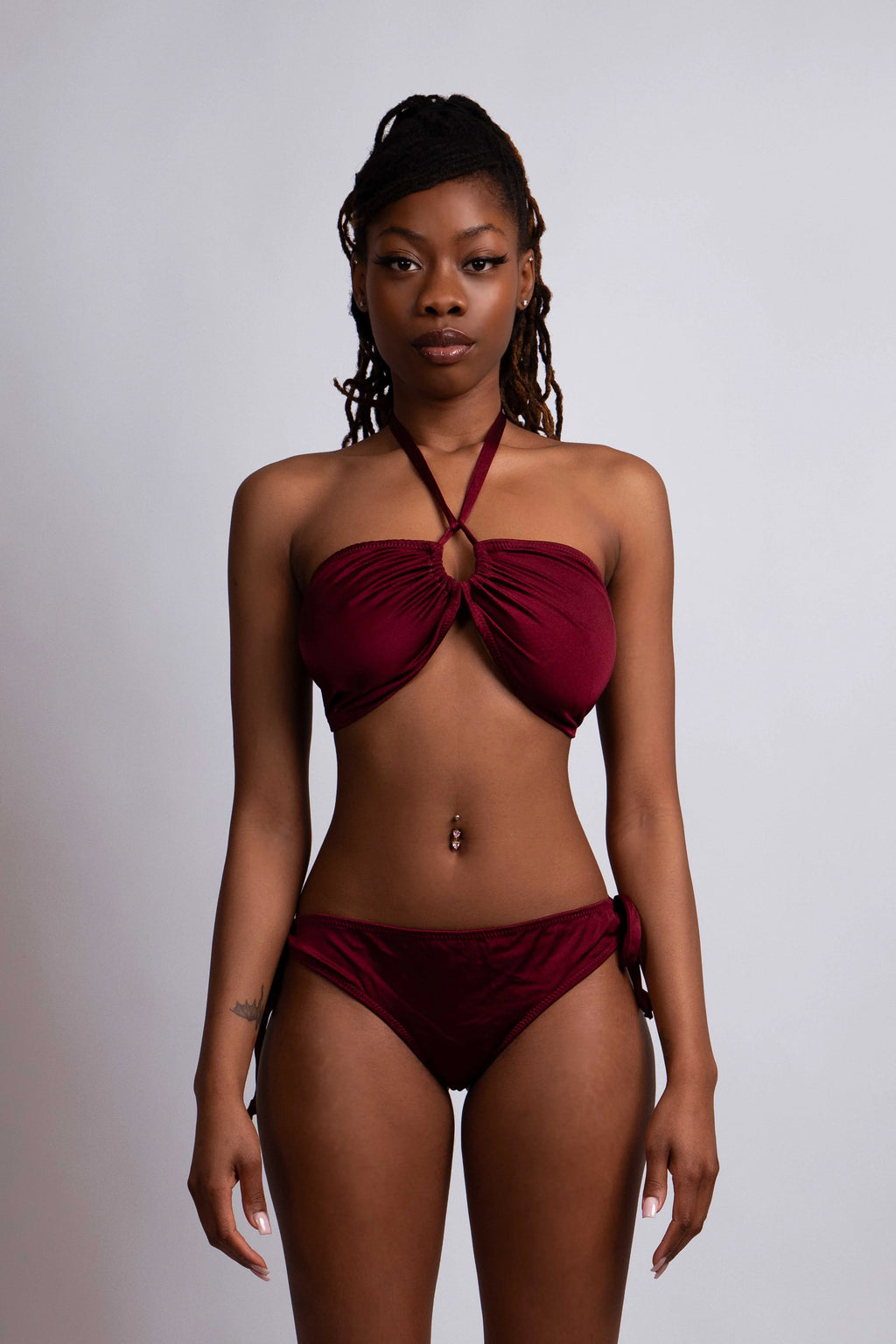 Maui X Lolita Women's Red Cutout Bikini Top - Nadia Red Bikini Top for Women; Adult; Young Adult; & Tween (Medium)