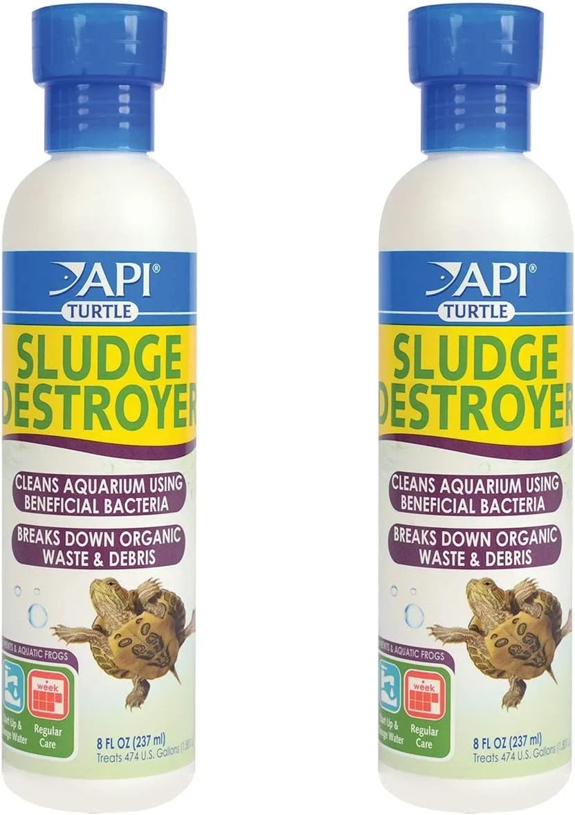 API Turtle Products: Sludge Remover to Clean Aquarium; Conditioner to Make Tap Safe for Turtles; TURTLEFIX Reme - 2 Pack