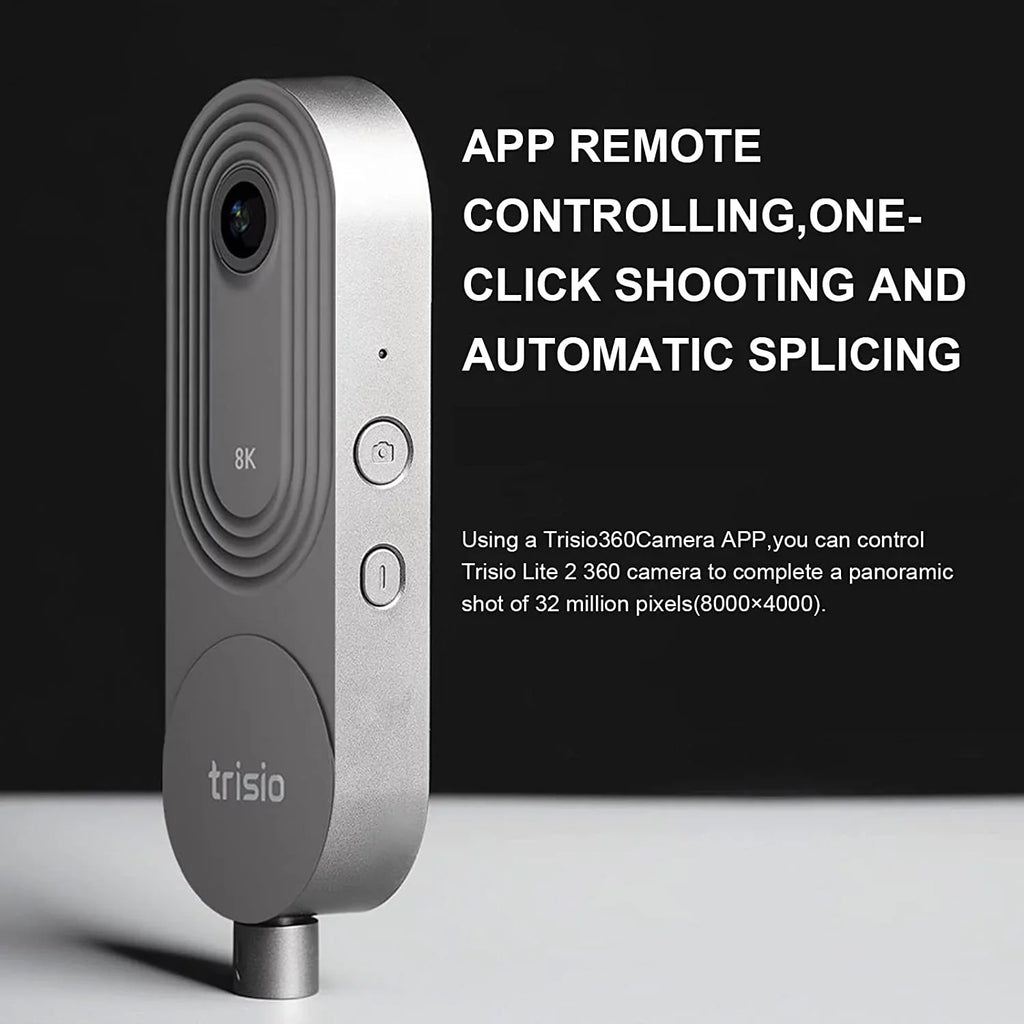 Trisio Lite 2 VR - 8K Virtual Tour NodeRotate 360° Camera + Manufacturer Supplied Carrying Case; Quick Plug-in; USB Cable; Seller Supplied Microfiber Cloth & More (7pc Bundle)