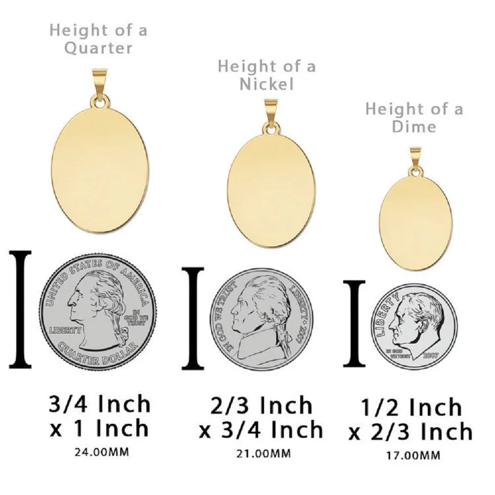 Picturesongold.Com Saint Daniel Oval Religious Medal Necklace Pendants Adult-2/3x3/4 14K Yellow Gold