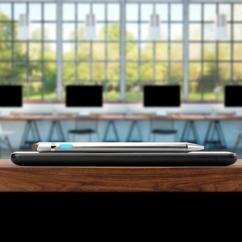 Lenovo C330 Convertible 2-in-1 Chromebook (11.6") Stylus Pen; BoxWave [AccuPoint Active Stylus] Electronic Stylus with Ultra Fine Tip - Metallic Silver