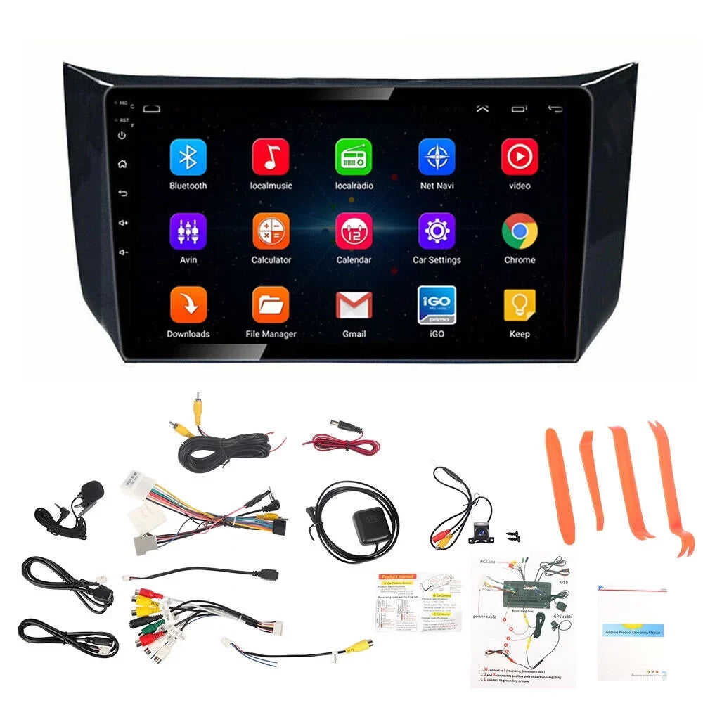 Onemayship Android Navigator for Nissan Sentra Sylphy - 2+32GB with Carplay; HD Camera; Microphone & Tool Kit 2012-18