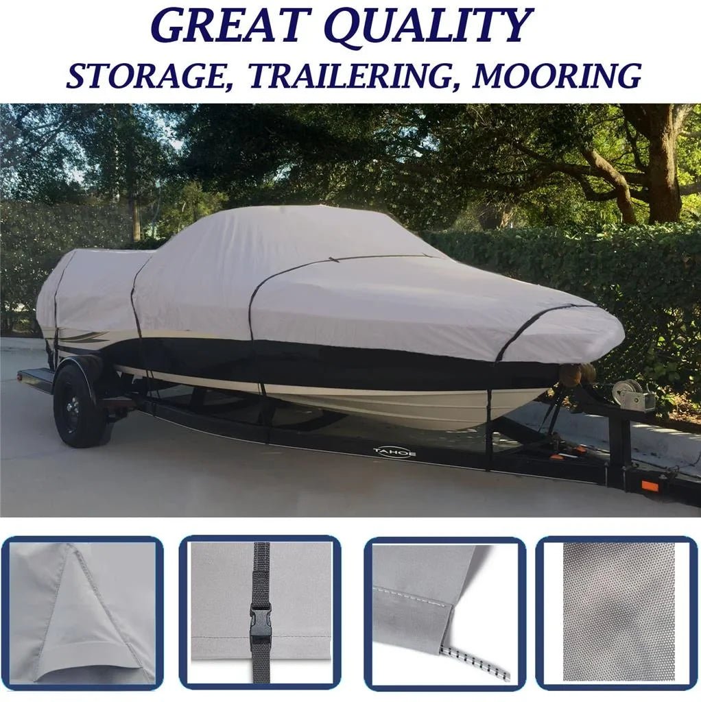 BOAT COVER Compatible for SMOKER CRAFT VOYAGER 14 1998-2014 STORAGE; TRAVEL; LIFT