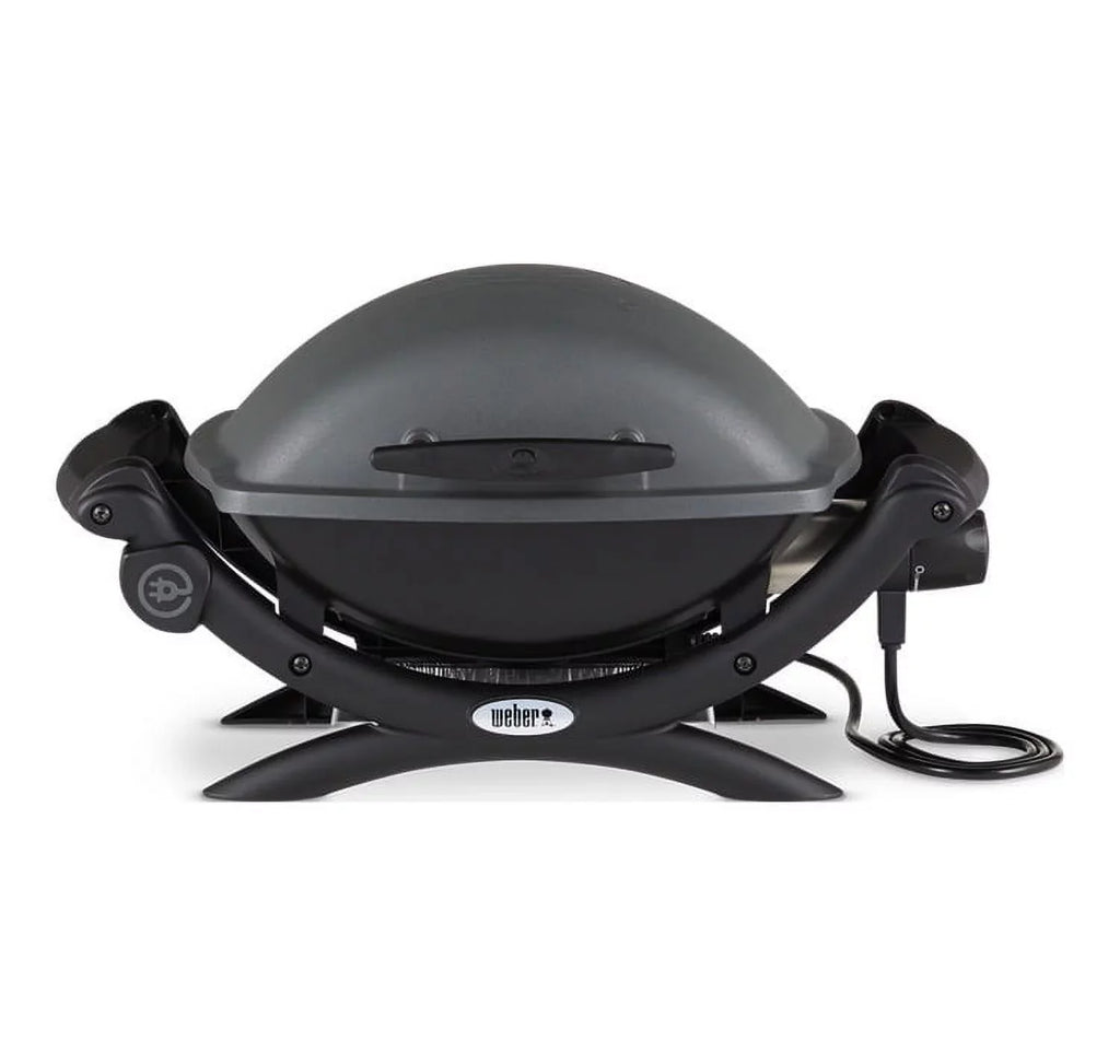 Weber Q 1400 Current-activated Grill (Black) with Grill Cover