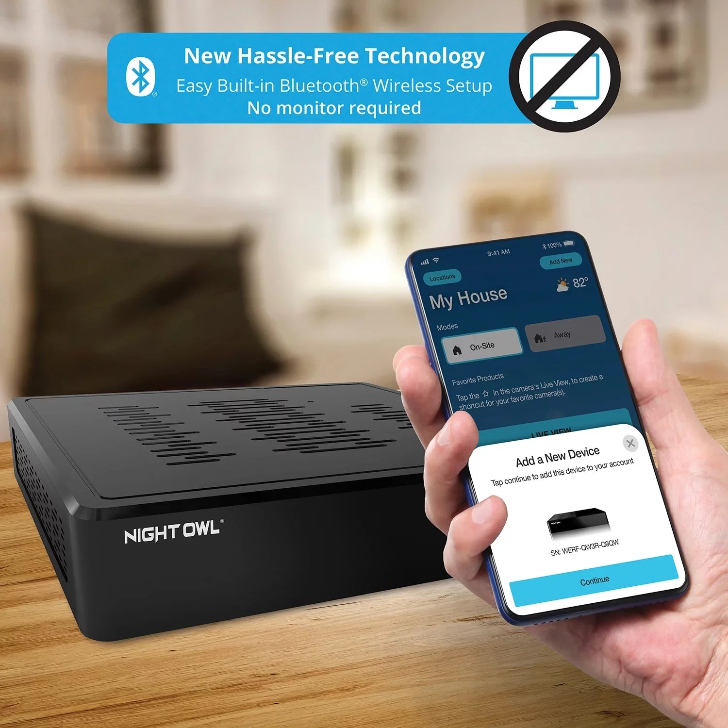 Night Owl Bluetooth 8 Channel DVR with 1TB Hard Drive; and 4 Wired 1080p HD Spotlight Security Cameras; Outdoor; HDMI Connector
