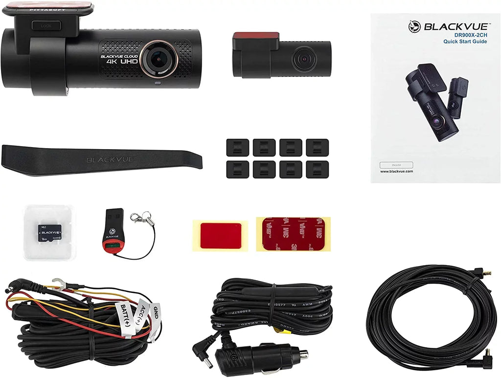 BlackVue DR900X-2CH with 32GB Microsd Card 4K UHD Cloud Dashcam Optional CM100 LTE Module