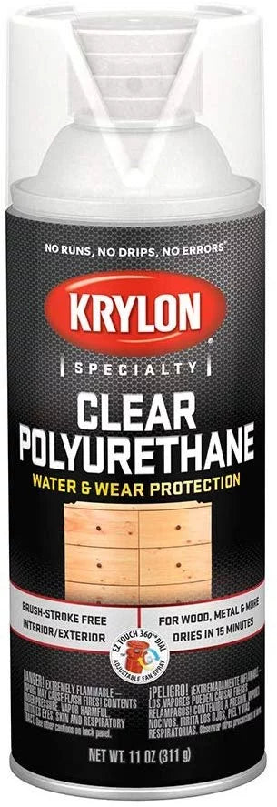 Krylon K07006007 Clear Polyurethane Gloss Finish; 11 Ounce