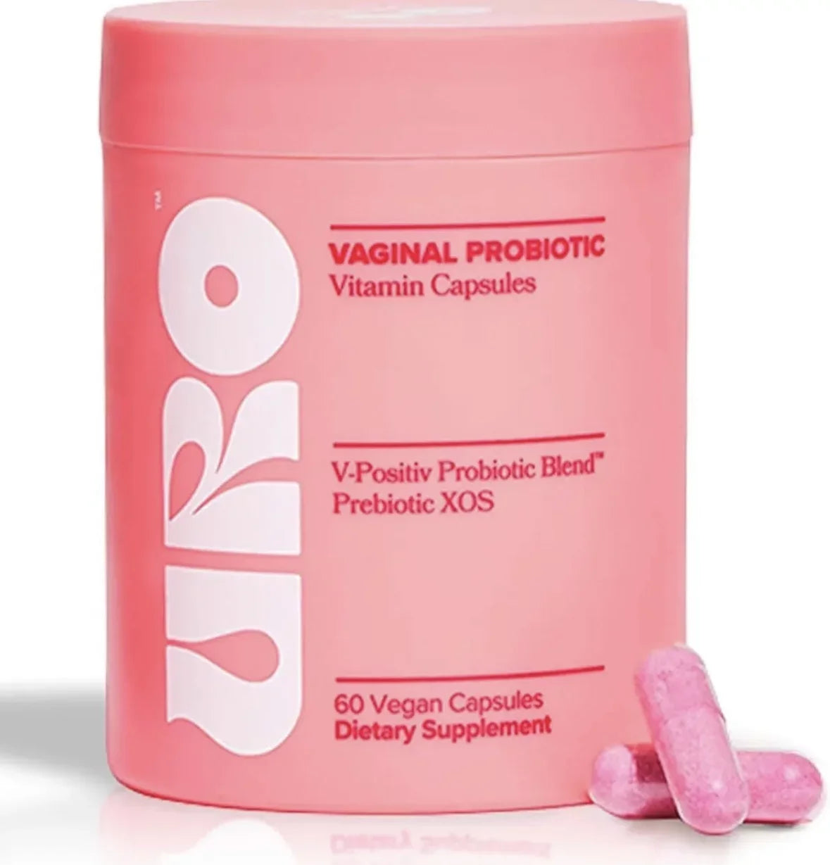 URO Vaginal Probiotics for Women pH Balance with Prebiotics Lactobacillus Blend -Promote Healthy Vaginal Odor Vaginal Flora; 60 Count (Pack of 1)