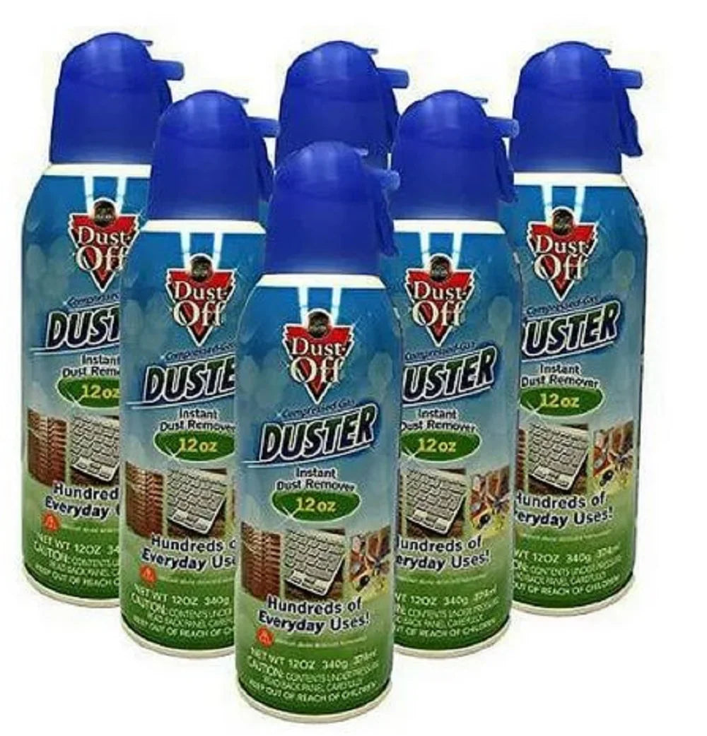 Dust-Off Compressed Gas Duster; 12 oz; 6 Count
