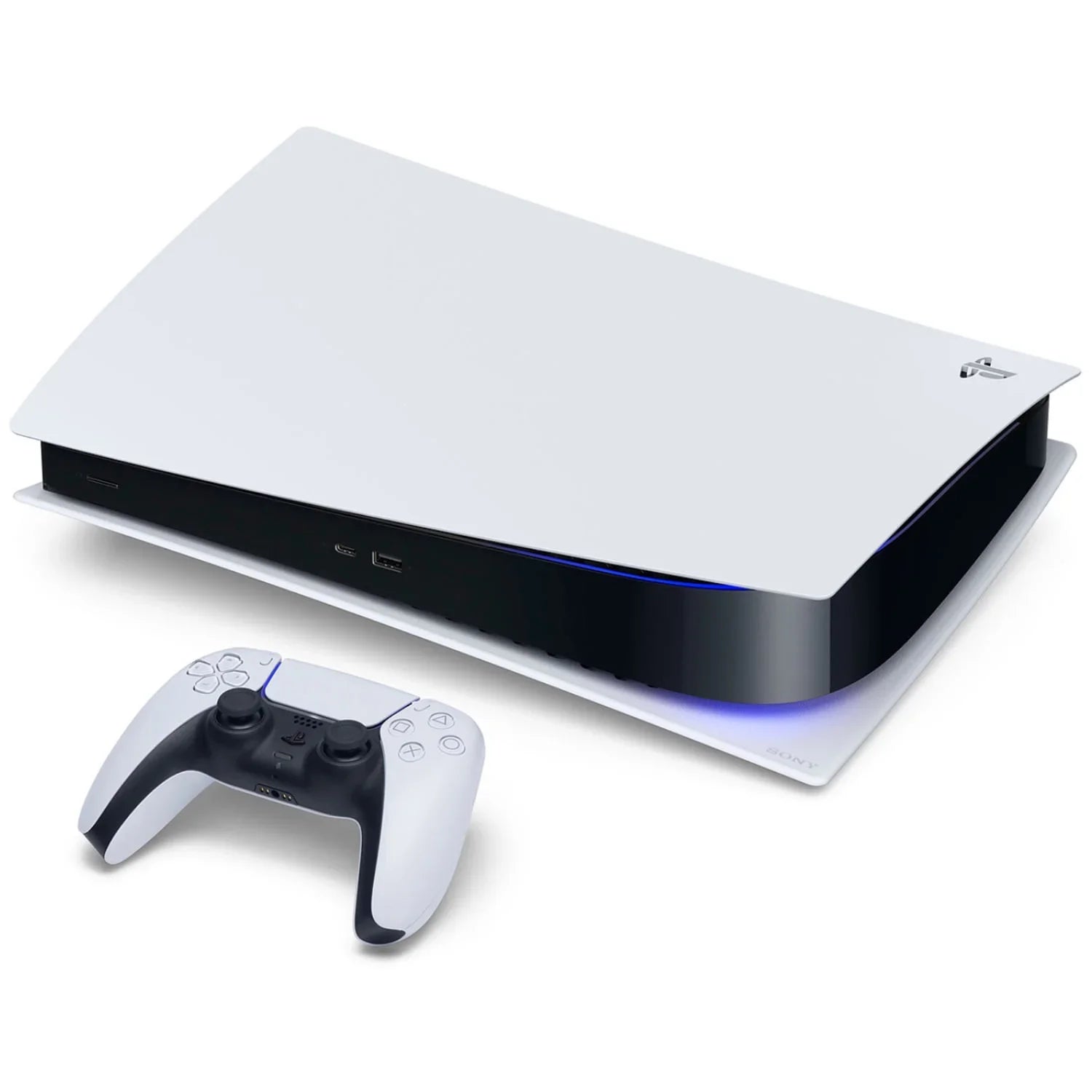 Sony Playstation 5 Disc Version Console with Extra White Controller; DualSense Charging Station and Sackboy: A Big Adventure Bundle with Cleaning Cloth