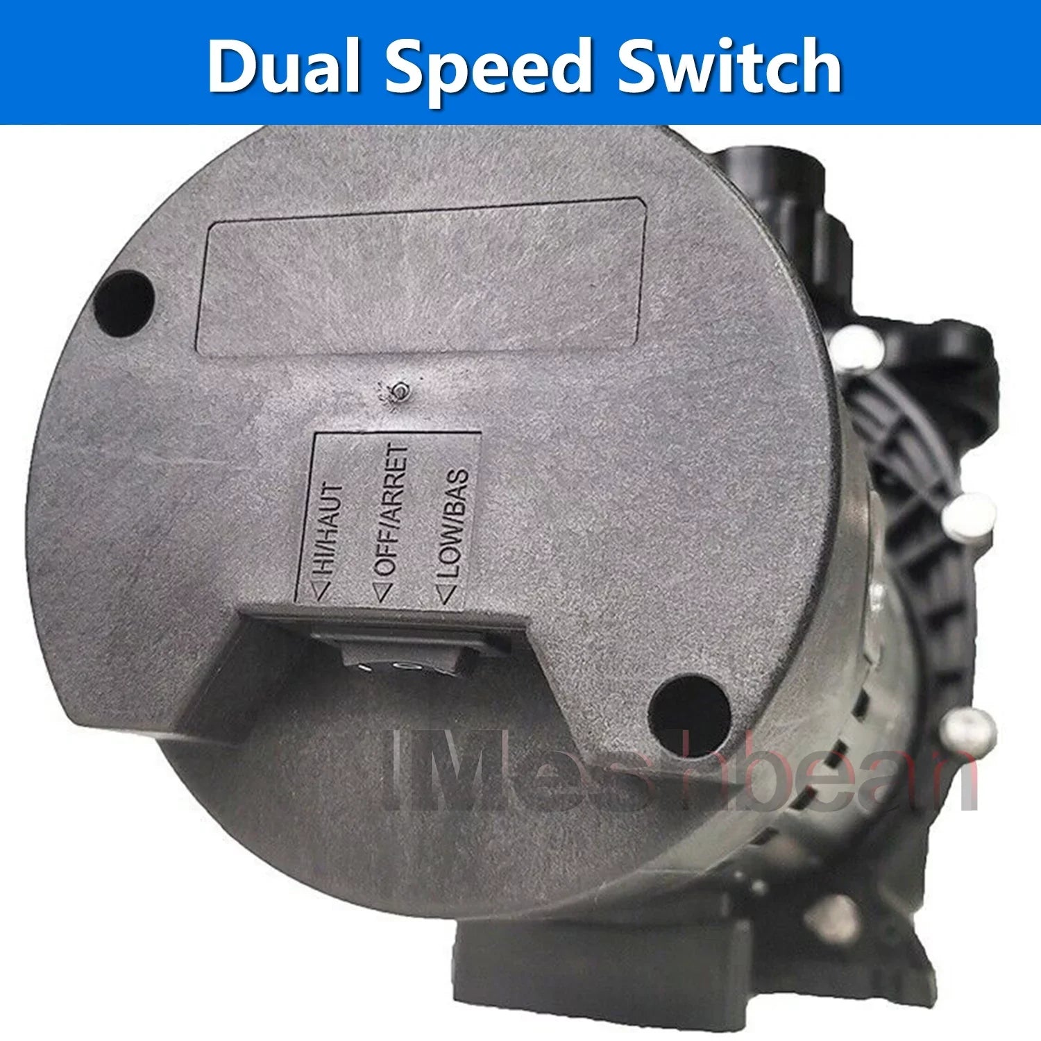 iMeshbean 2-Speed 2.5HP Motor Swimming Pool Pump; 230V 9000GPH/4140GPH; Above Ground Pool Pump In-ground Pool Pump; Head Max 98FT; w/ Strainer Basket& NPT Connectors