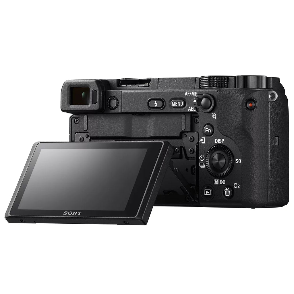 Sony a6400 4K Mirrorless Camera ILCE-6400L/B (Black) with 16-50mm f/3.5-5.6 OSS Lens Kit + 0.43x Wide Angle and 2.2X Telephoto Lens Deco Gear Case Filter Set & Extra Battery Power Editing Bundle