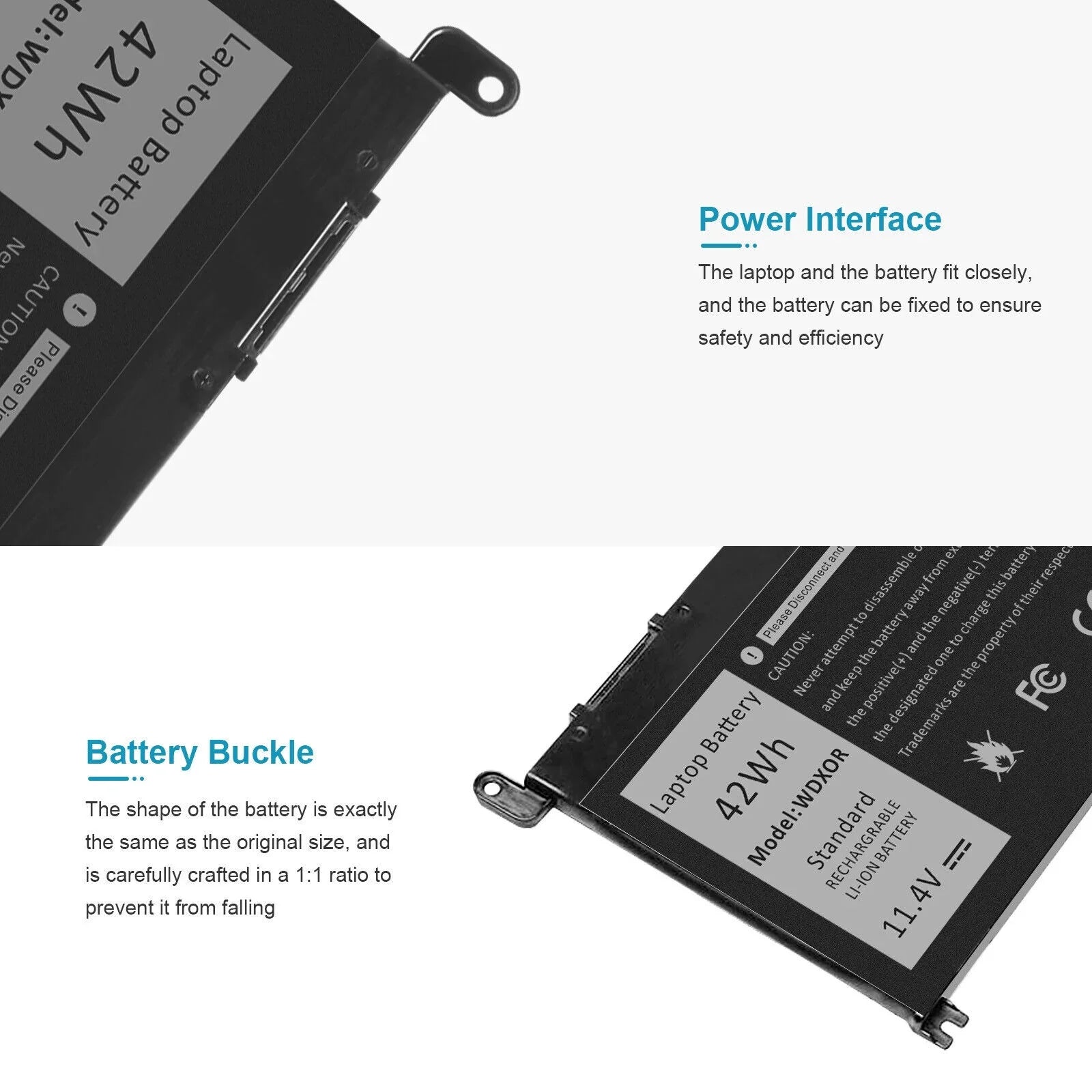 Battery For Dell WDXOR WDX0R 0WDX0R;FC92N 0FC92N