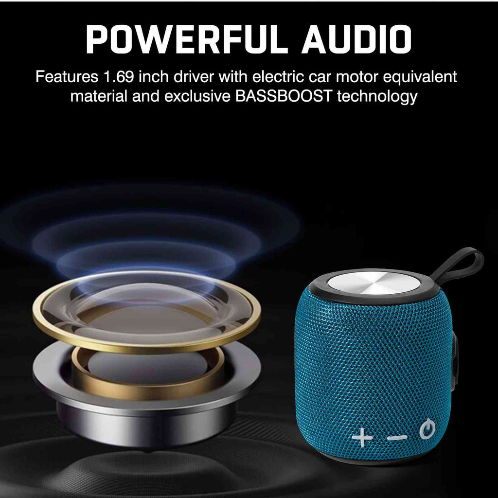 Bluetooth Speaker: Powerful Stereo Sound; IPX7 Liquidproof; True Wireless Stereo Pairing; Portable Design; Latest Bluetooth V5.2 - Perfect for Mi Max 3; Beach; Outdoor; Home; Parties; Scooter - Blue