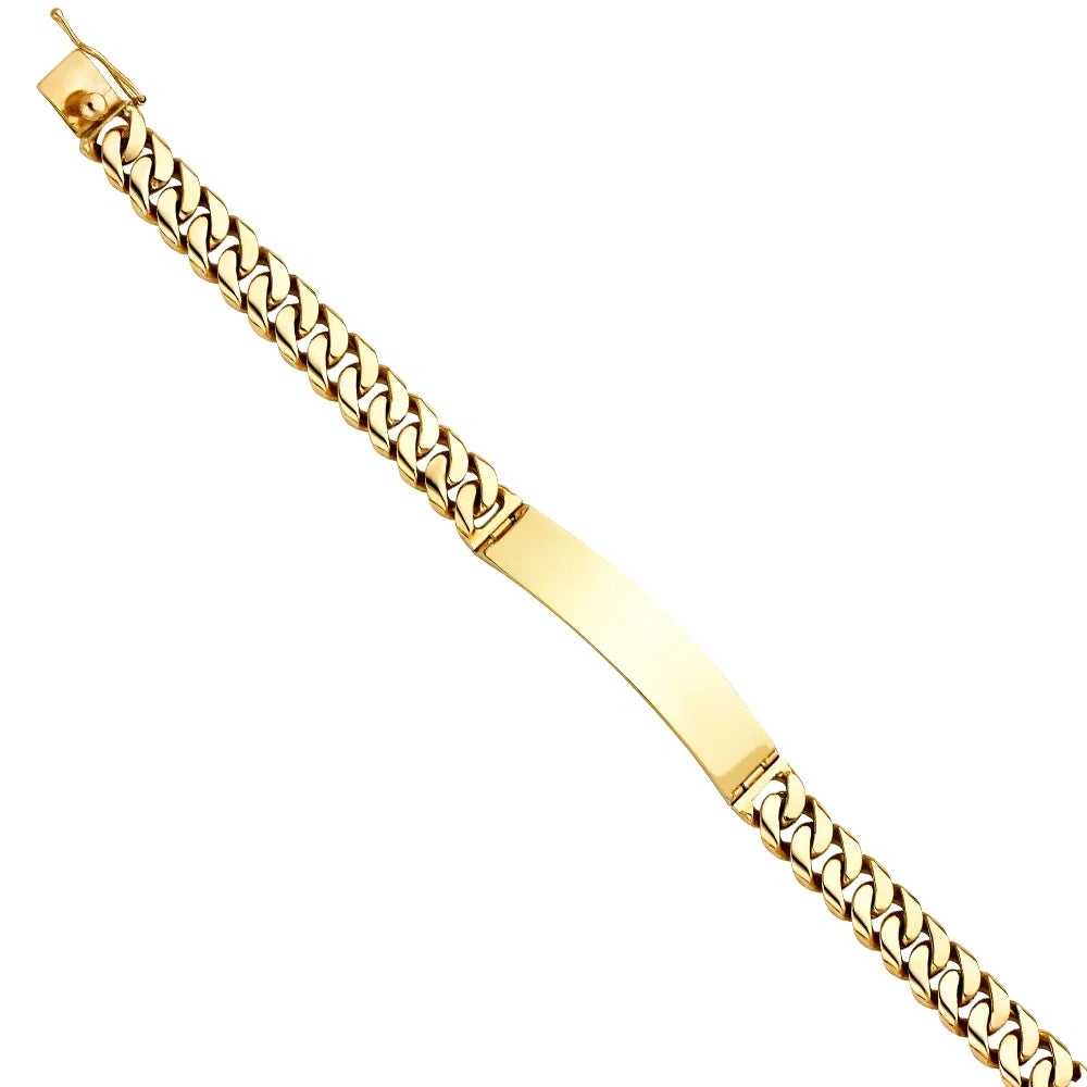 14k Yellow Gold Miami Cuban Link ID Bracelet - 8.5" | Elegant 14KY Gold Chain Bracelets for Men and Women | Weight 41.3 Grams | Men’s Jewelry for Gift