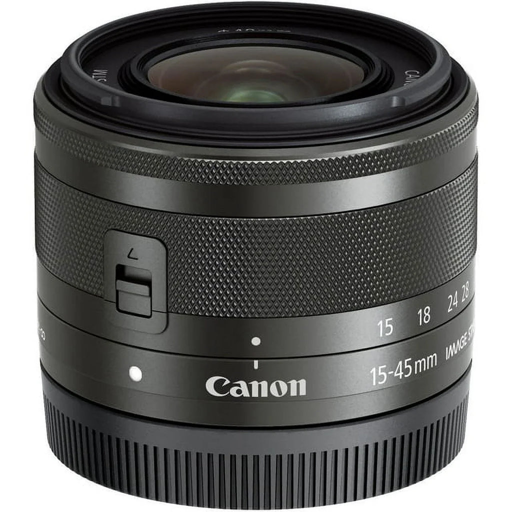 Canon EF-M 15-45mm f/3.5-6.3 IS STM Lens (Graphite) - DealExpo Basic Bundle