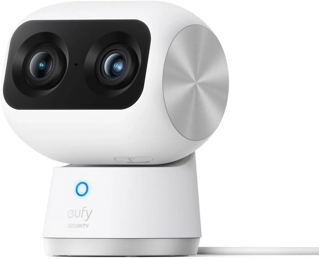eufy Security Indoor Cam S350; Dual Cameras; 4K UHD Resolution Security Camera with 8× Zoom and 360° PTZ; Human/Pet AI; Ideal for Baby Monitor/Pet Camera/Home Security; Dual-Band Wi-Fi 6