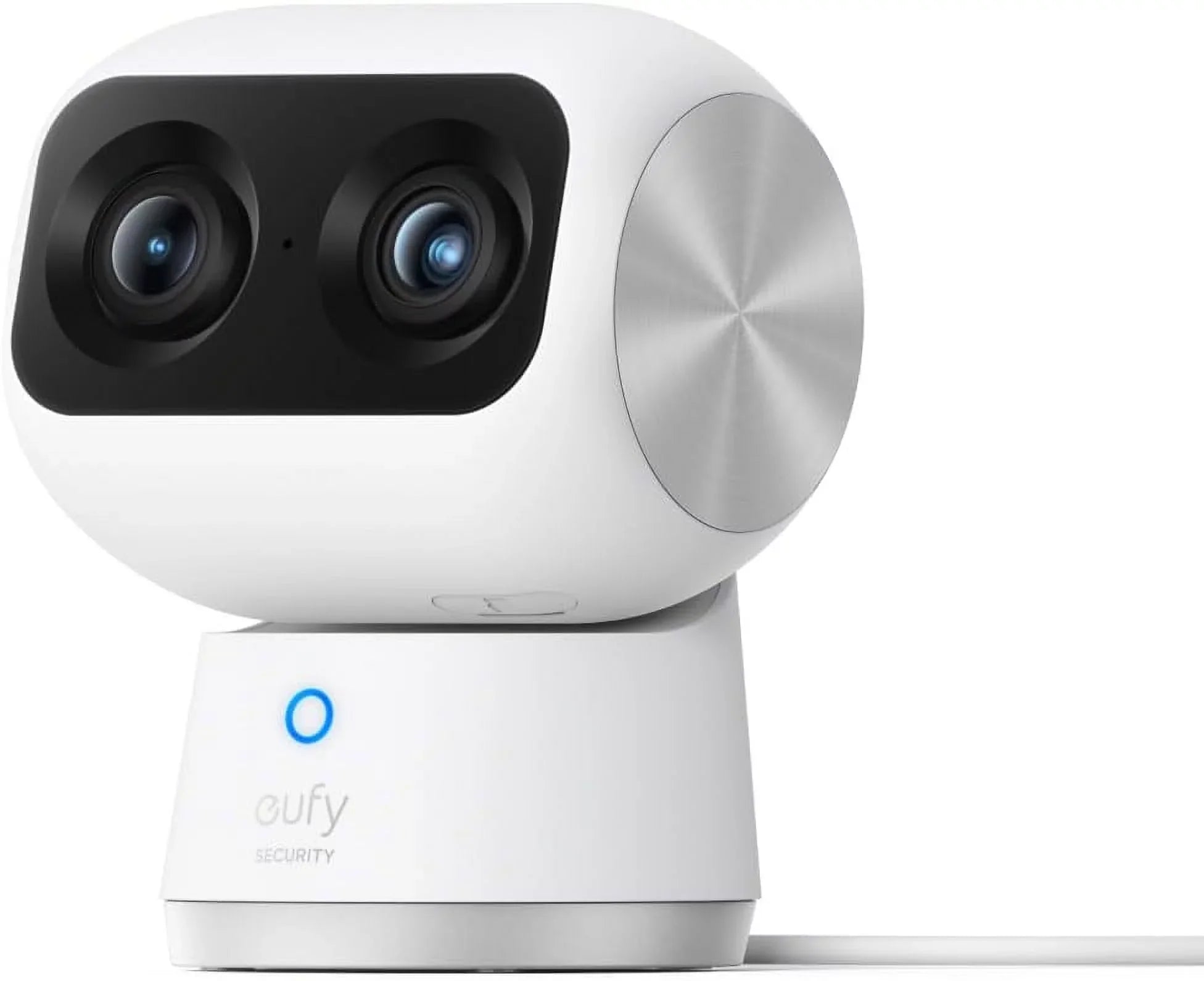 eufy Security Indoor Cam S350; Dual Cameras; 4K UHD Resolution Security Camera with 8× Zoom and 360° PTZ; Human/Pet AI; Ideal for Baby Monitor/Pet Camera/Home Security; Dual-Band Wi-Fi 6