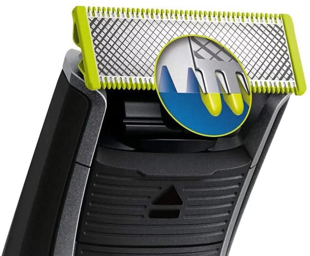 PHILIPS Norelco OneBlade Hybrid Styler Powered Trimmer & Shaver; QP6510 + OneBlade Body Kit; 3 Pieces; Black