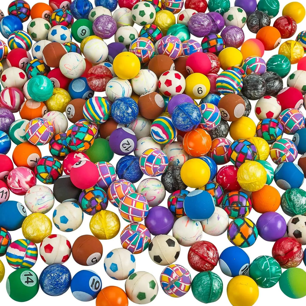 Bedwina 1” Bouncy Balls for Kids Colorful Small Balls Bulk Pack for Parties; 250-Pack