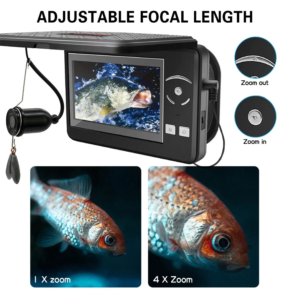 Portable Underwater Fishing Camera Liquidproof 720P Fish Finder with LCD Display Ideal for Sea Boat Fishing