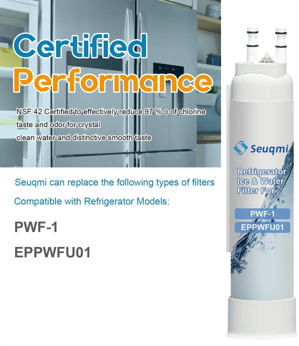 2Pack Seuqmi brand and ice filters are compatible with Frigidaire®PurePour PWF-1 FPPWFU01
