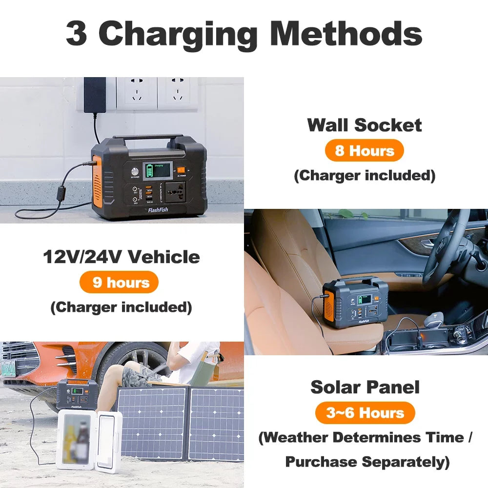 Flashfish PortableStation;200w Batterye200 200w E200 - 40800mah/151wh 200w Solar 200w Modes - Battery Station 40800mah/151wh E200 Portable Solar 3 Modes 40800mah/151wh Solar 200w Battery