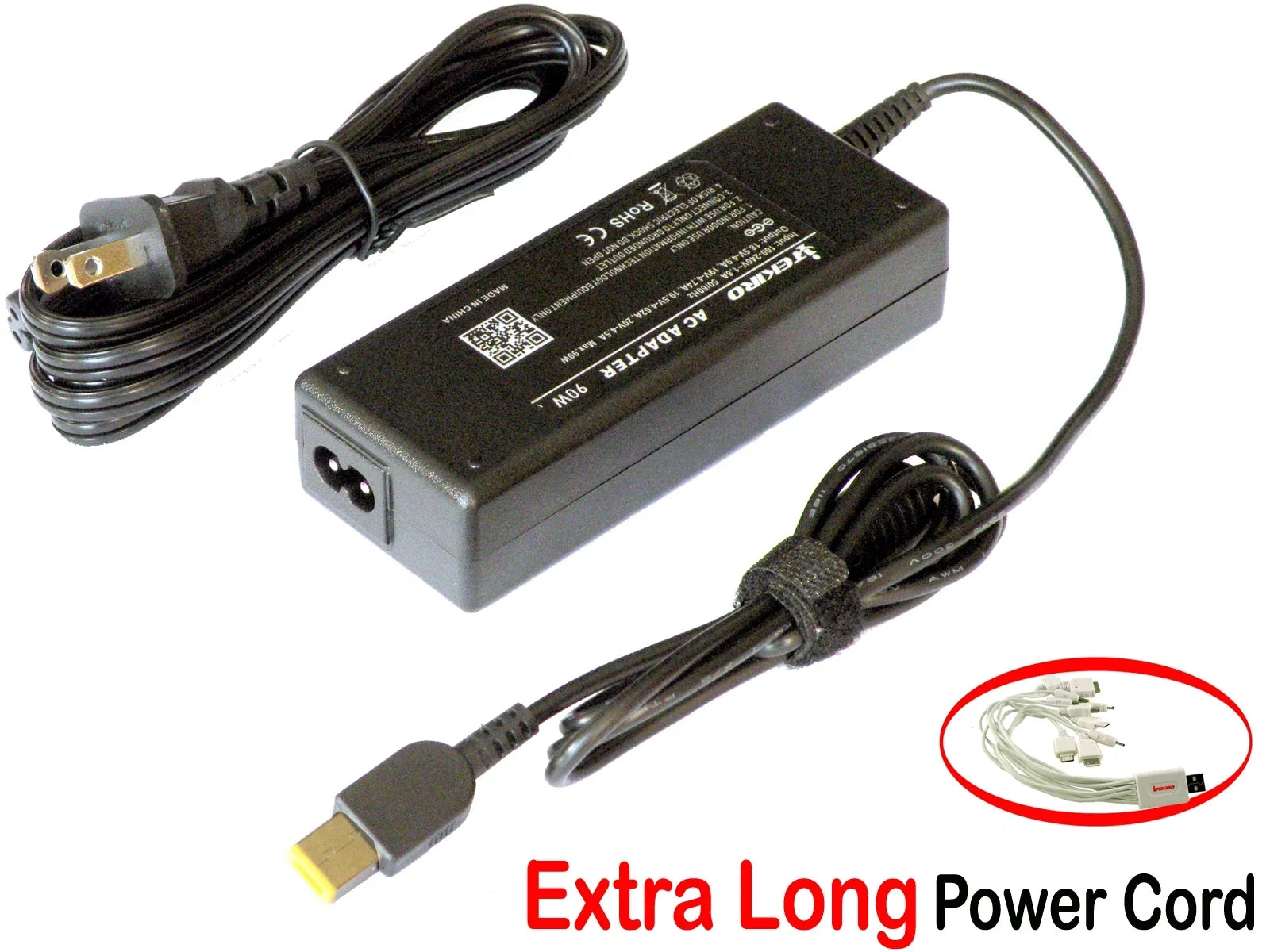 iTEKIRO 90W AC Adapter for Lenovo Yoga 720 15" 720-15IKB 80X7; 80X7001TUS; 80X7001VUS; 80X7001WUS; 80X7003VUS; Lenovo ThinkPad E470; E475; E570; E575; L570; T470s; T460P; T470s; T470p; T570: Yoga 370