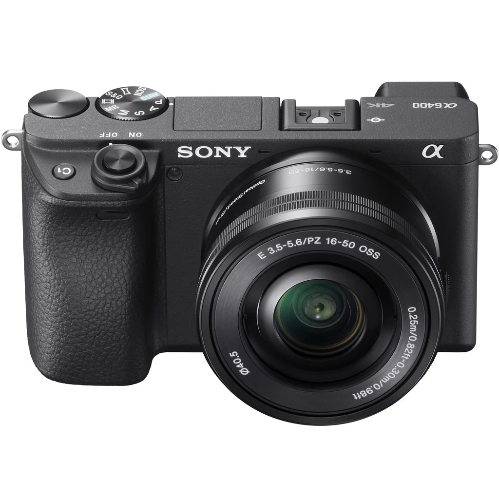 Sony a6400 4K Mirrorless Camera ILCE-6400L/B (Black) with 16-50mm f/3.5-5.6 OSS Lens Kit + 0.43x Wide Angle and 2.2X Telephoto Lens Deco Gear Case Filter Set & Extra Battery Power Editing Bundle
