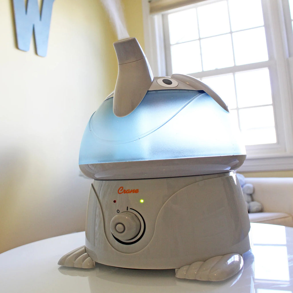 Crane Adorable Ultrasonic Cool Mist Humidifier; Elephant; 1 Gallon; EE-3186-1PK