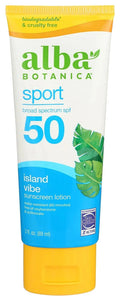 Alba Botanica Sport SPF 50 Sunscreen 3 oz Pack of 4