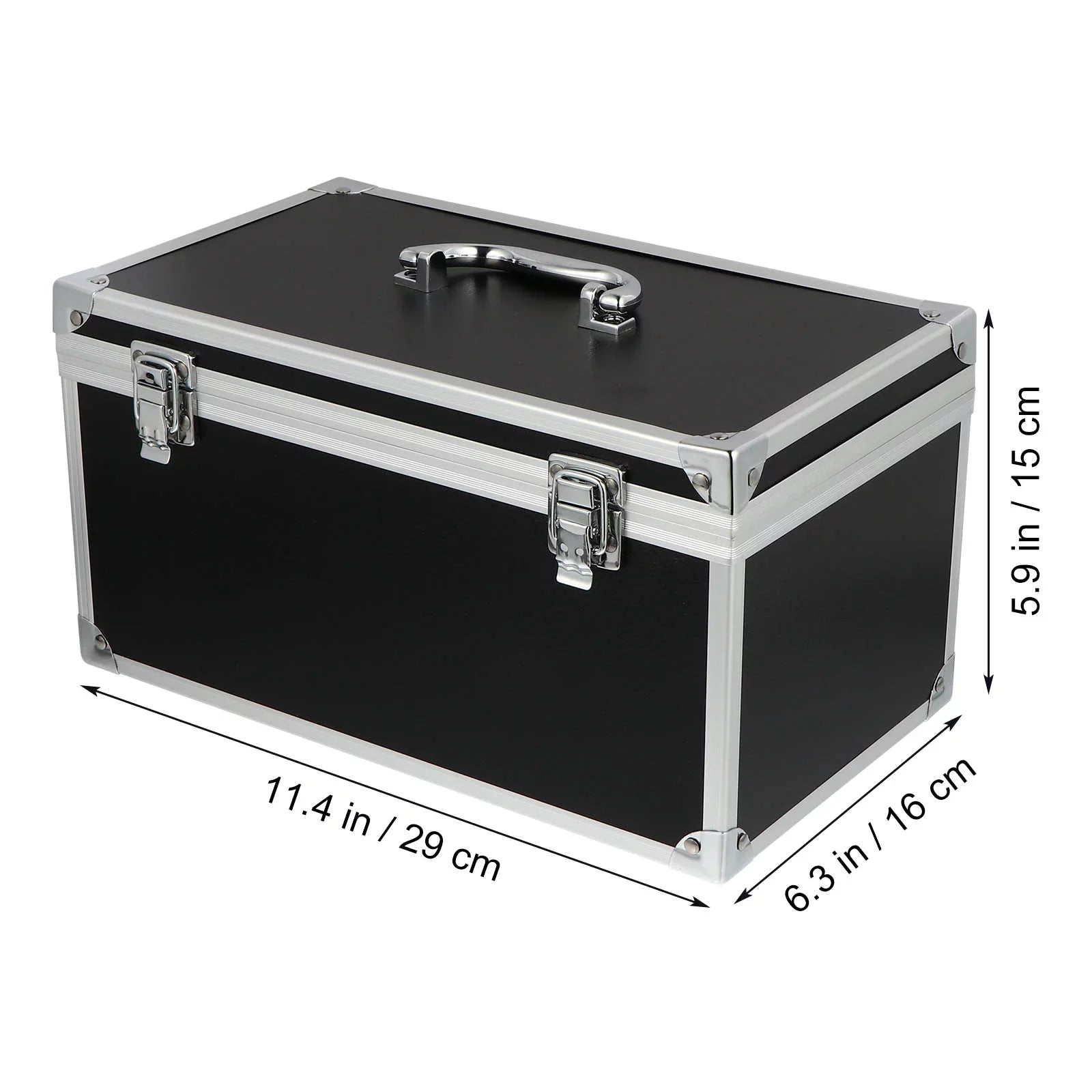 Homemaxs Case Hard Box Tool Camera Shell Briefcase Portable Carrying Equipment Shockproof Aluminum Safety Audio Household