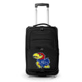 MOJO Black Kansas Jayhawks 21" Softside Rolling Carry-On Suitcase