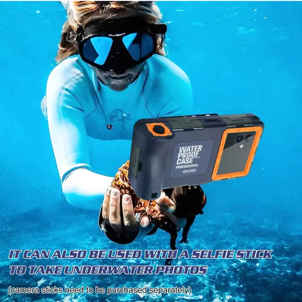 UrbanX Professional [15m/50ft] Swimming Diving Surfing Snorkeling Photo Video Fluidproof Protective Case Underwater Housing for Tecno Phantom X And all Phones Up to 6.9 millimeter LCD with Lanyard