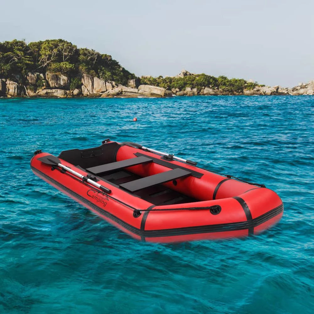 Campingsurvivals 10ft Inflatable Fishing Assault Boat Red